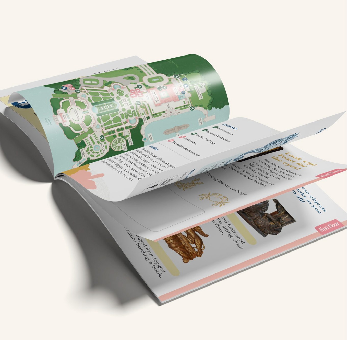 Vizcaya community education publication with garden map