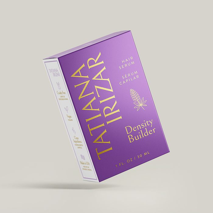 Purple Tatiana Irizar Density Builder bilingual serum box
