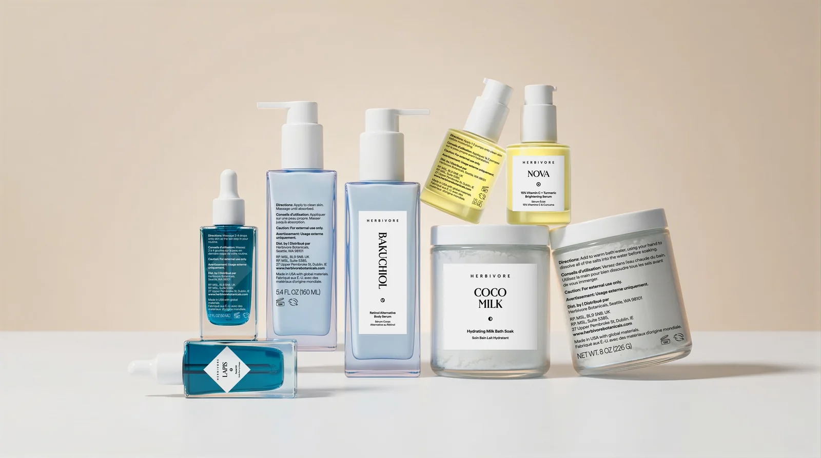 Refreshed Lapis packaging and bottle with legible white label text