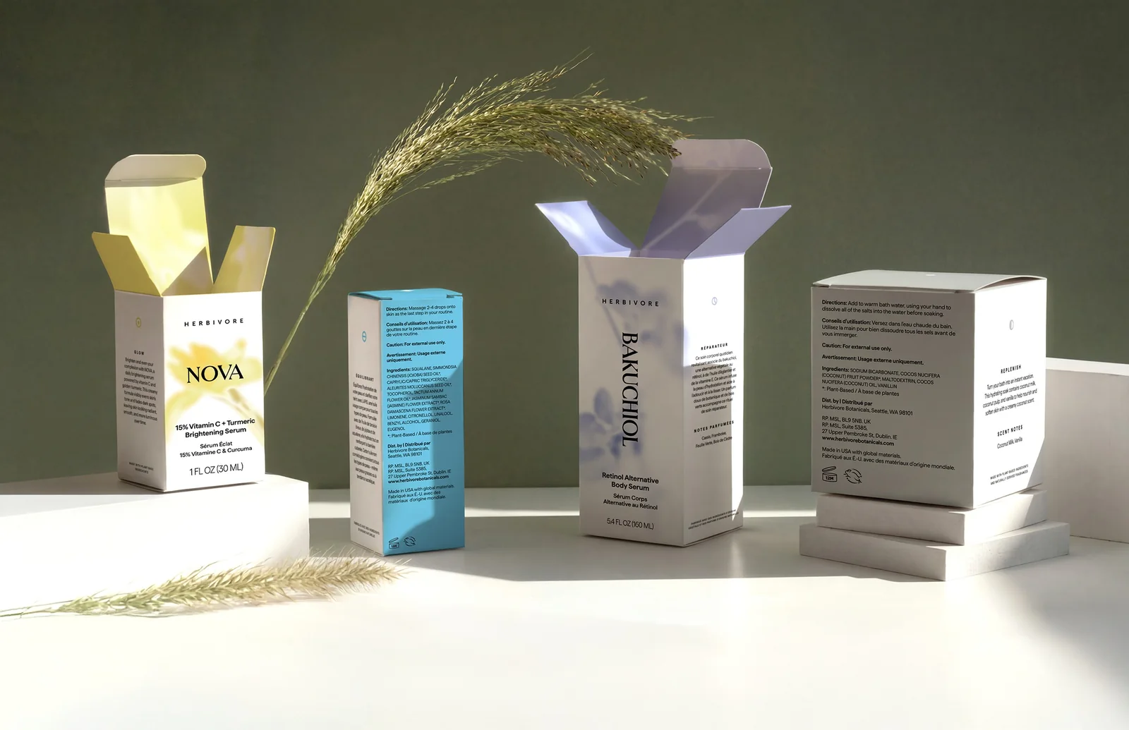 Refreshed Herbivore product line-up with new label typography