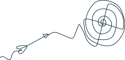 Marketing Impact Narrative Sketch of arrow moving toward it's target