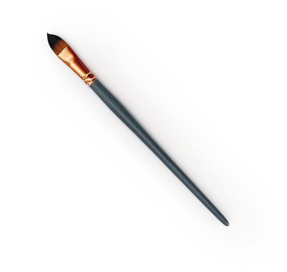 3D Navy Blue and Copper painting brush