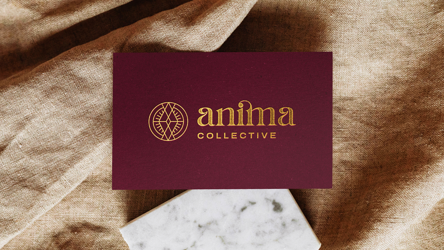 Customized serif logotype for Anima Collective designed by The Copper Portico.